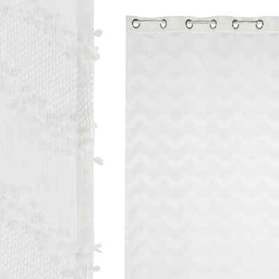 RIDEAU POLYESTER 140X260X260 BRODÉ BLANC TX210189