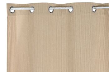 RIDEAU POLYESTER 140X260X260 VELOURS CÔTELÉ ÉPAIS BEIGE TX210396 3