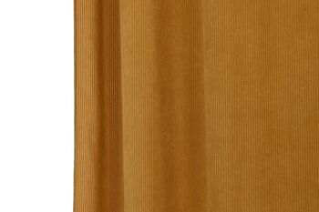 RIDEAU POLYESTER 140X260X260 VELOURS CÔTELÉ ÉPAIS MOUTARDE TX210398 4