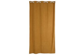 RIDEAU POLYESTER 140X260X260 VELOURS CÔTELÉ ÉPAIS MOUTARDE TX210398 6