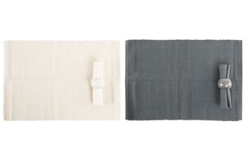 SET INDIVIDUEL 12 COTON 47X40X40 4 SERVIETTES 2 PC197479 1