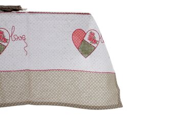 LOT DE 4 NAPPE COTON 150X1X150 LOVE 2 ASSORTIMENTS. LC175039 5