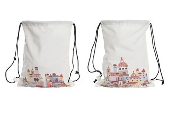 SAC À DOS EN TOILE DE COTON 28X1X36 2 ASSORTIMENTS. BO204317 1