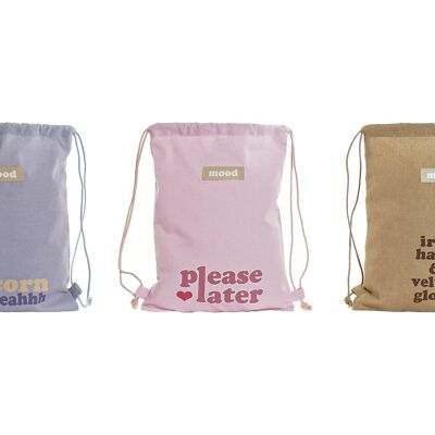 POLYESTER CANVAS BACKPACK 28X1X36 3 ASSORTMENTS. BO187497