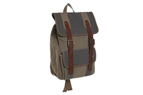 MOCHILA CANVAS CUERO 30X11X48 BEIGE BO206668