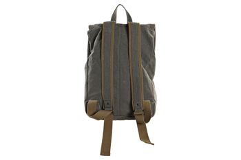 SAC A DOS TOILE CUIR 33X12X47 MARRON VELO BO196041 6