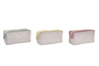 TROUSSE DE TOILETTE COTON POLYESTER 30X10X15 VICHY 3 ASSORTIS. BO195164 1