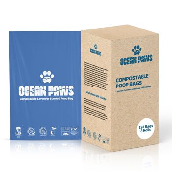 Sacs à crottes de chien compostables 8 rouleaux (120 sacs) 1