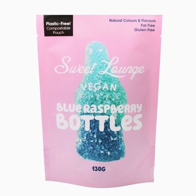 Bottiglie di lamponi blu vegani frizzanti (senza plastica) Borsa da 130 g