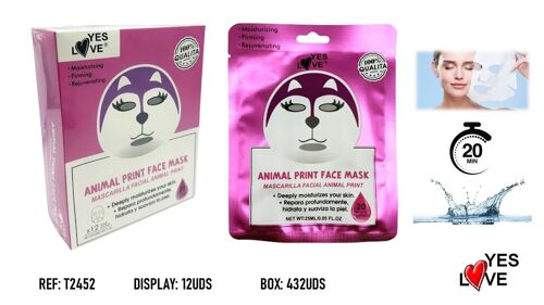 MASCARILLA FACIAL ANIMAL PRINT (FOX)