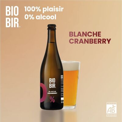 BIOBIR BLANCHE CRANBERRY - 750 mL