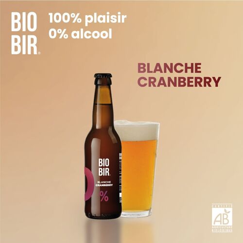 BIOBIR BLANCHE CRANBERRY - 330 mL