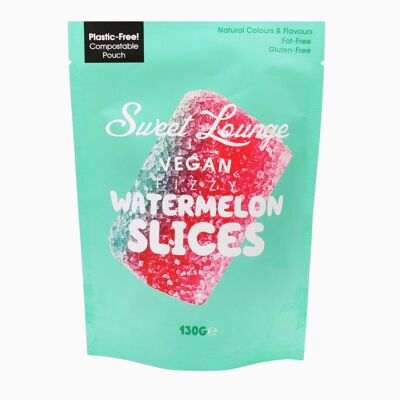 Fizzy Vegan Watermelon Slices (Plastic-Free) 130g Share Bag