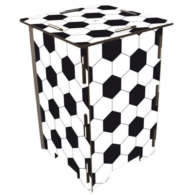 Photo stool - wooden football pattern
