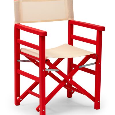 FOLDING CHAIR DIRECTOR PCR RED