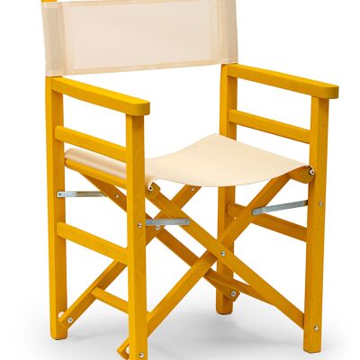 YELLOW PCR FOLDING DIRECTOR'S CHAIR