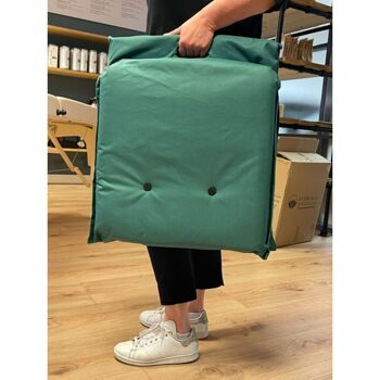 Chaise de méditation Robust XL Backjack Pliable - Tissu Oxford - Vert - Dimensions : 45x45 cm, hauteur 56 cm 2