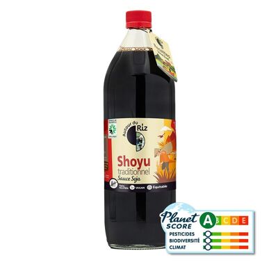 Salsa di soia biologica Shoyu del commercio equo e solidale, 1 L riutilizzabile