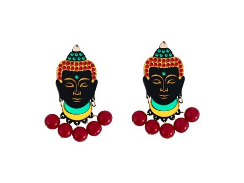 PENDIENTES BUDA BLACK LARGE