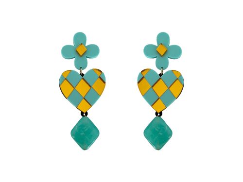 PENDIENTES TURQUESA LOVE