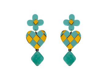 BOUCLES D'OREILLES AMOUR TURQUOISE 1