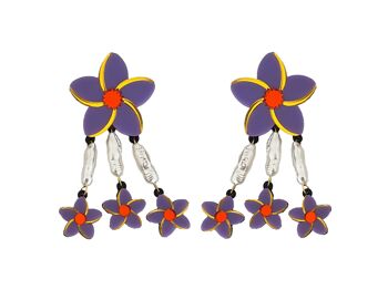 BOUCLES D'OREILLES FLEUR DE PLUMERIA 1