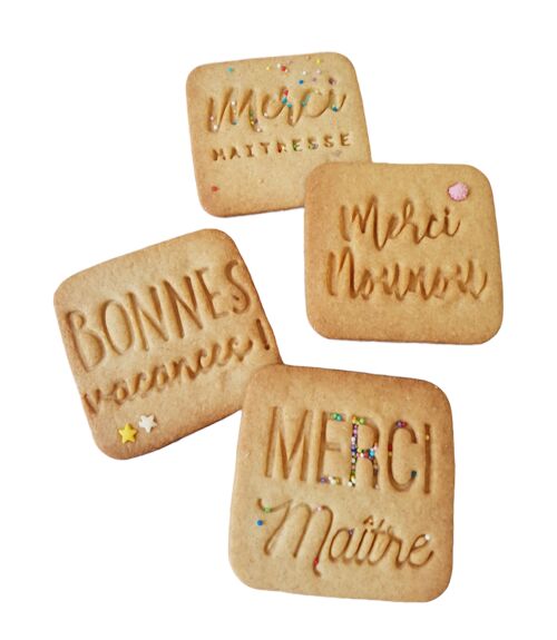 Biscuit Personnalisé MAITRESSE et autres ( sachet individuel)