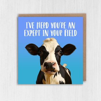 Carte de félicitations, de remerciement vache : j'ai troupeau tu es un expert dans ton domaine 3