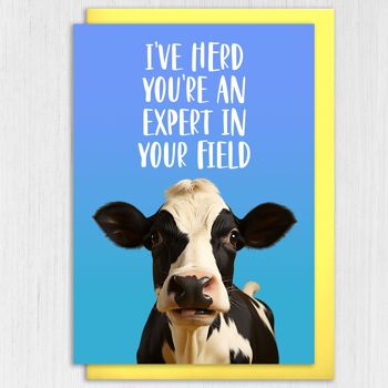 Carte de félicitations, de remerciement vache : j'ai troupeau tu es un expert dans ton domaine 4