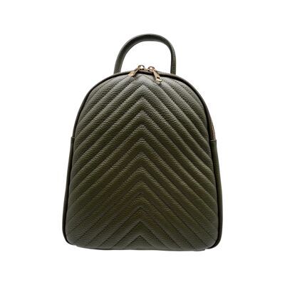 VALERIE SEEDED LEATHER BACKPACK FIR GREEN