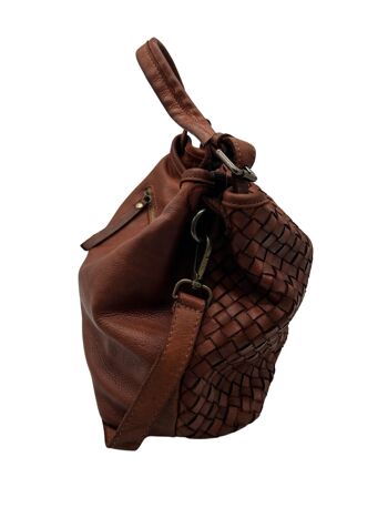 SAC EPAULE CUIR WASHED MIREILLE CAMEL 3