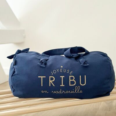 Navy Duffel Bag - Happy Tribe on the Move