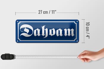 Panneau en étain Dahoam 27x10cm, série famille bavaroise, décoration 4
