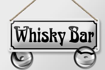 Panneau mural en étain pour Bar à whisky, 27x10cm, décoration de grotte pour homme à liqueur 2