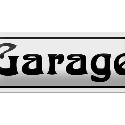 Targa in metallo garage 27x10 cm decorazione pubblicitaria officina