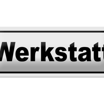 Blechschild Werkstatt 27x10cm Auto Mechaniker Handwerker Dekoration