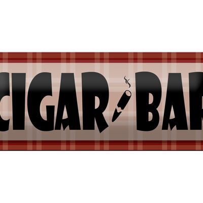Tin sign cigar bar 27x10cm cigar bar smoking lounge decoration
