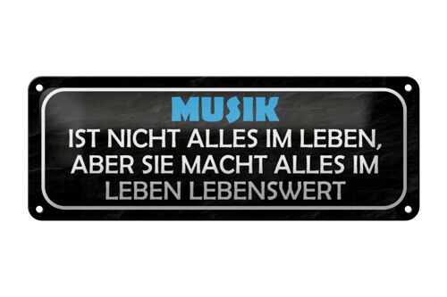 Blechschild Spruch 27x10cm Musik nicht alles im Leben aber Dekoration