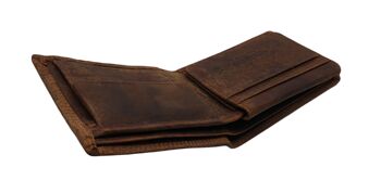 Petit portefeuille Silas avec compartiment cartes et compartiment monnaie en cuir protection RFID 2