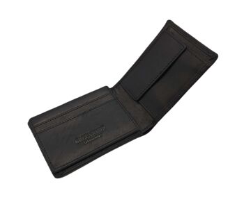 Petit portefeuille Silas avec compartiment cartes et compartiment monnaie en cuir protection RFID 8