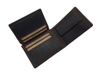 Petit portefeuille Silas avec compartiment cartes et compartiment monnaie en cuir protection RFID 19