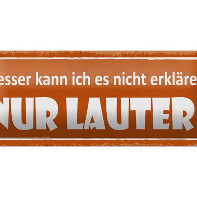 Blechschild Spruch 27x10cm besser kann ich nicht erklären Dekoration