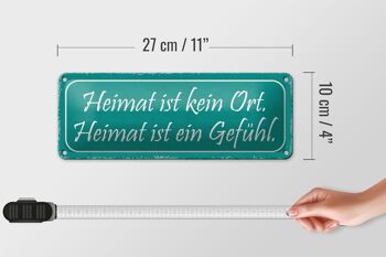 Panneau en étain disant 27x10cm La maison n'est pas un endroit est une décoration de sentiment 4