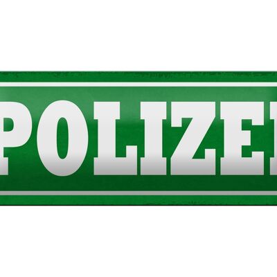 Cartel de chapa aviso 27x10cm decoración policía