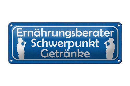 Blechschild Spruch 27x10cm Ernährungsberater Getränke Bier Dekoration