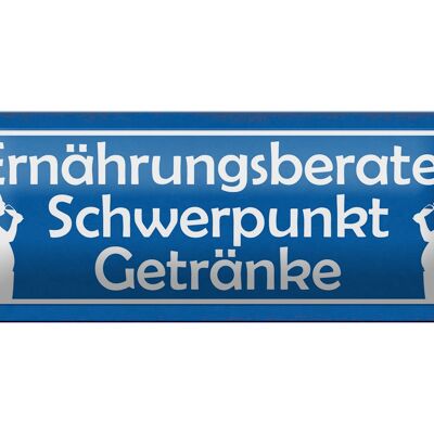 Blechschild Spruch 27x10cm Ernährungsberater Getränke Bier Dekoration