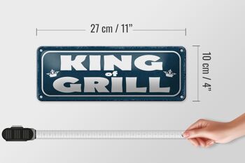 Panneau en étain 27x10cm, décoration de grillades King of Grill 4