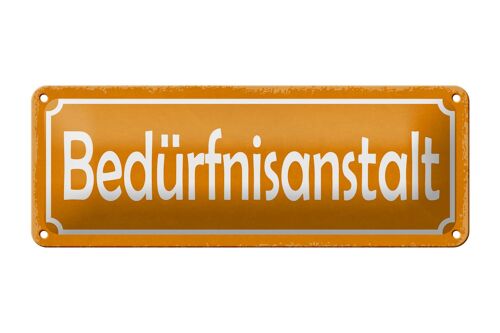 Blechschild Hinweis 27x10cm Bedürfnisanstalt WC Toiletten Dekoration