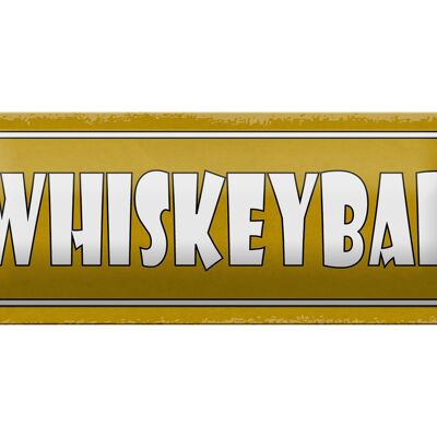 Cartel de chapa nota 27x10cm decoración de bar de whisky