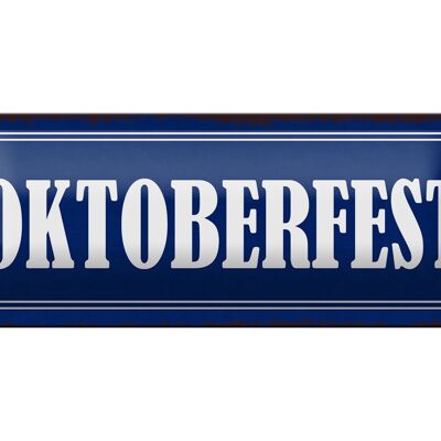 Targa in metallo nota 27x10 cm decorazione birra Oktoberfest
